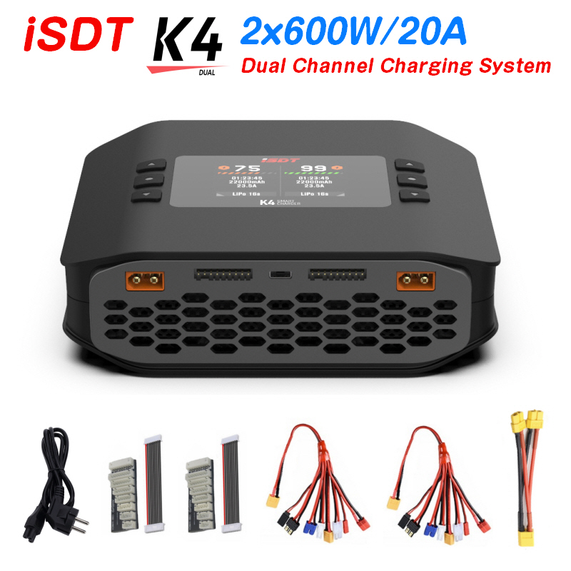 Isdt K4 Dual Lipo Charger - ISDT K4 1~8S Lithium-Akku Smart-Ladegerät 20A