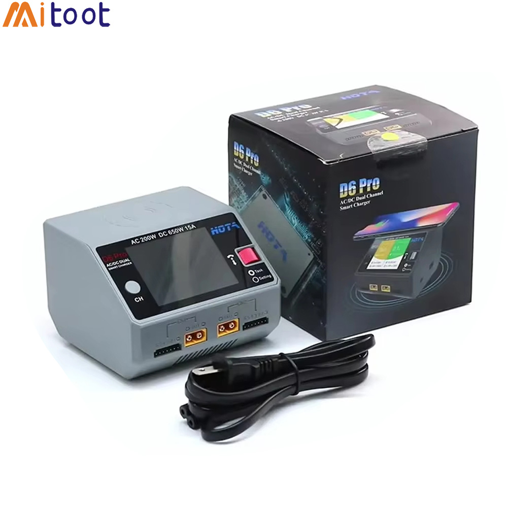 Hota D6 Pro Dual Lipo Charger - HOTA D6 Pro Schwarz AC 200W