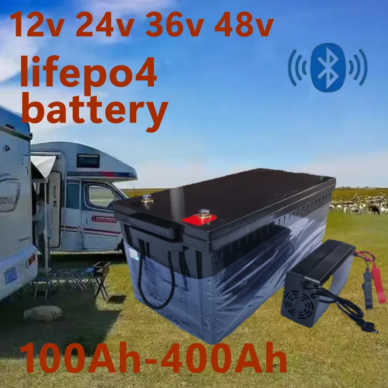 Lifepo4 12V 100Ah Bms Bluetooth - wasserdicht 12V 200AH 150Ah 100AH 24V