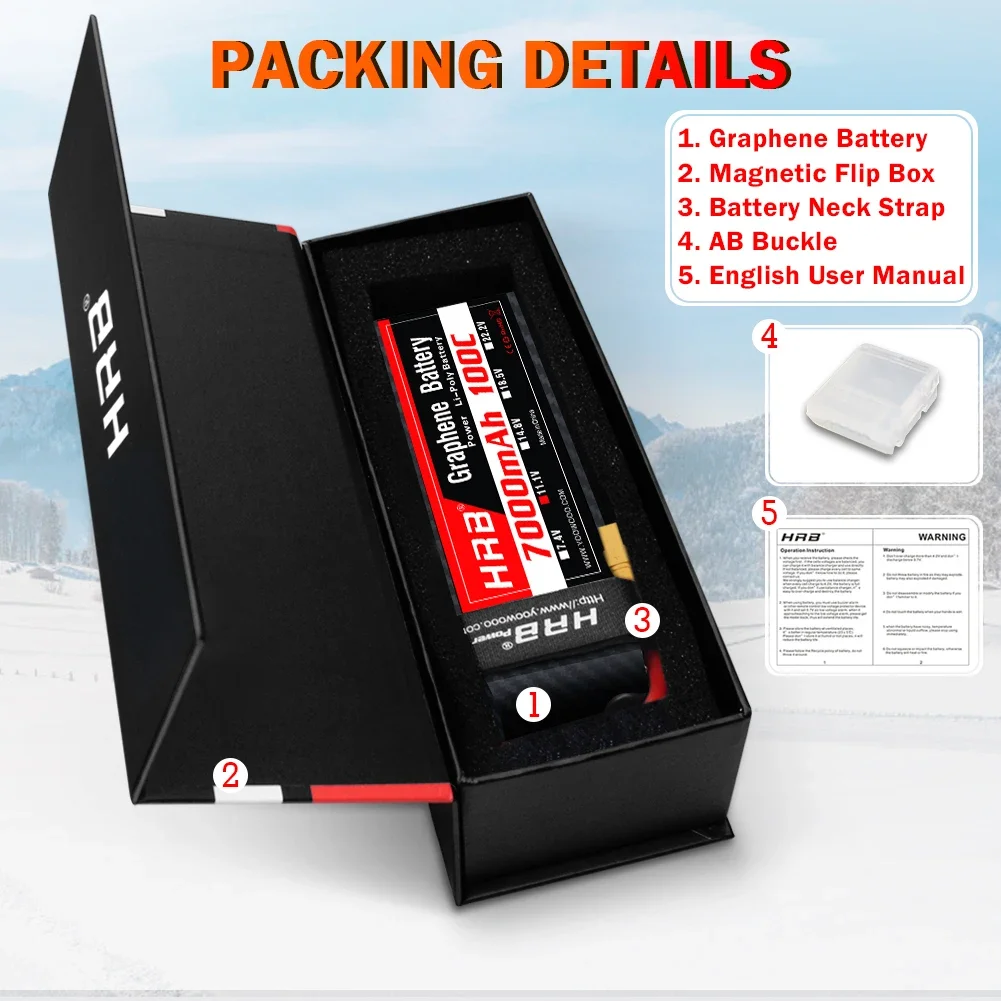 6S Lipo Battery 22.2V 5000Mah - Graphene Batterie 2S 3S 4S 6S