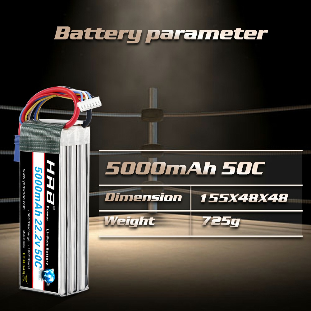 6S Lipo Battery 22.2V 5000Mah - HRB 6S Lipo-Akku 22,2 V 5000