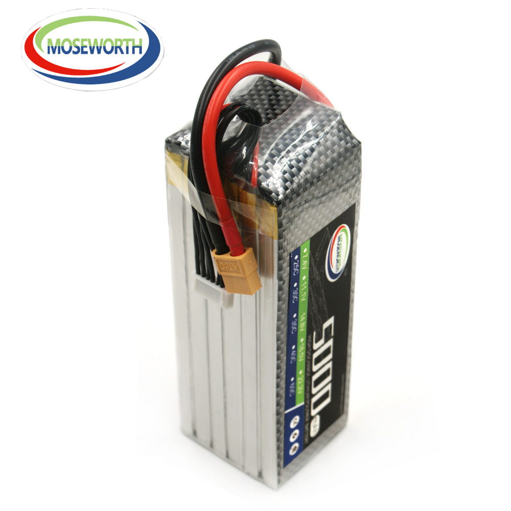 6S Lipo Battery 22.2V 5000Mah - 6S 22,2 V 5000mAh 60C RC