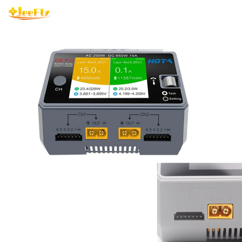 Hota D6 Pro Dual Lipo Charger - HOTA D6 Pro 650W Dual-Channel Smart-Ladegerät
