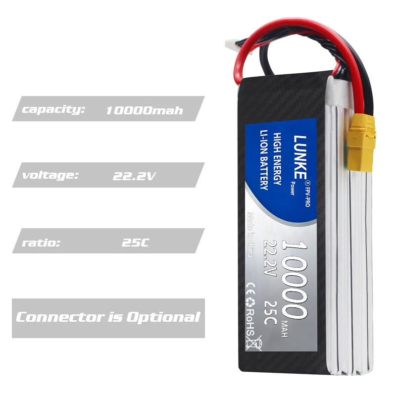 Lipo-Akkus 2S 3S 4S 5S 6S 12S  – 6S Lipo Battery 22.2V 5000Mah Bewertung und Preis