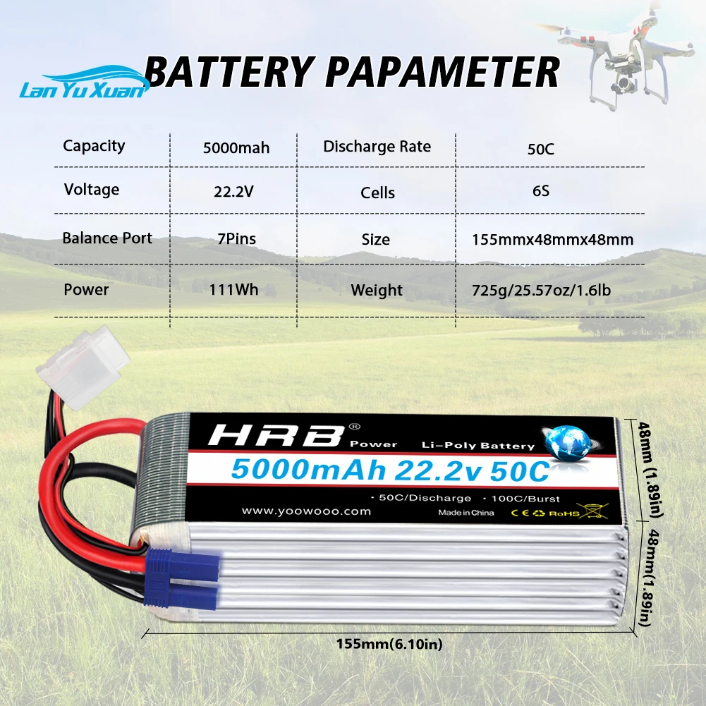 2 Stück 6S Lipo-Akku 22,2 V 50 – 6S Lipo Battery 22.2V 5000Mah Bewertung und Preis