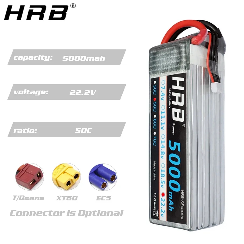 HRB 6S Lipo-Akku 22,2 V 5000 m – 6S Lipo Battery 22.2V 5000Mah Bewertung und Preis