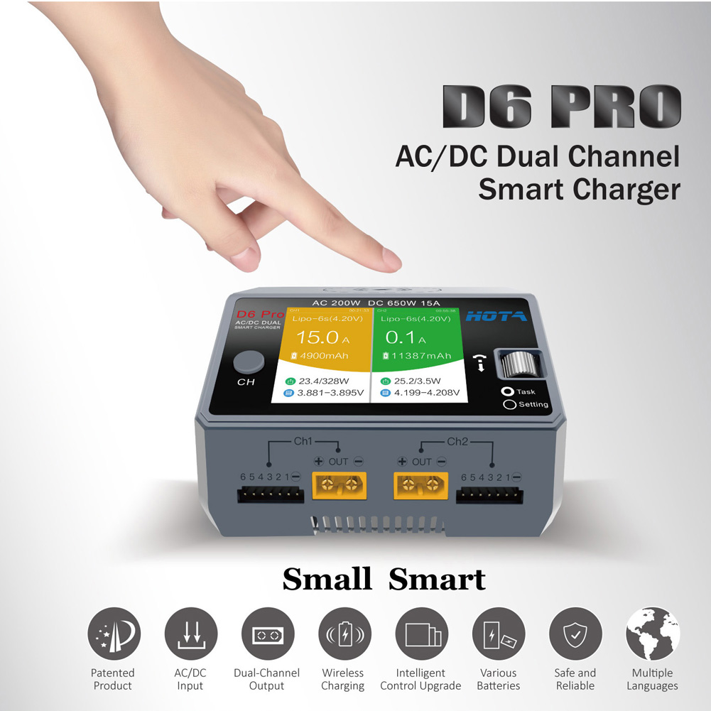 HOTA D6 Pro Schwarz AC 200w DC – Hota D6 Pro Dual Lipo Charger Bewertung und Preis